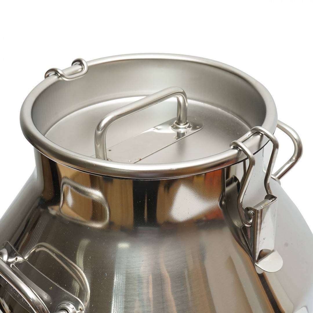 Bidon de inox pentru lapte cu capac 30L aparat de muls vaci Breckner Germany
