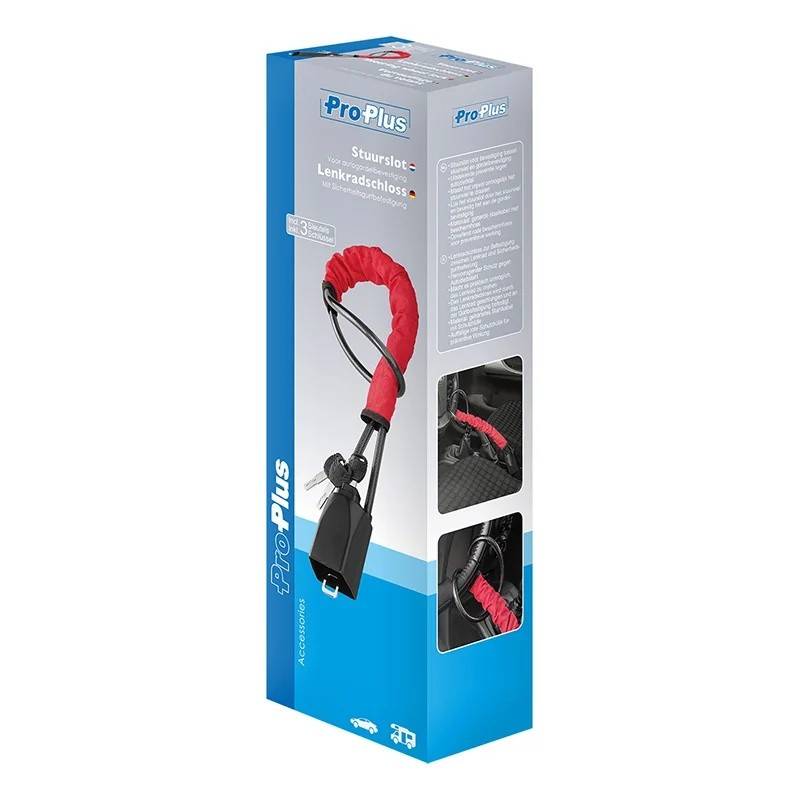 Blocator volan tip Belt-Lock cu 3 chei