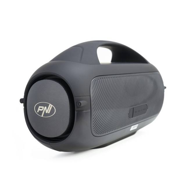 Boxa portabila PNI FunBox BT600, cu Bluetooth, 65W, MP3 player, cititor card, USB, microfon fara fir, acumulator 4400mAh, IPX4