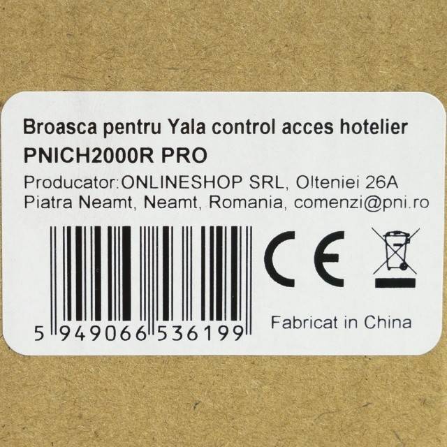 Broasca PNI BR20R, pentru yala control acces hotelier PNI CH2000R PRO