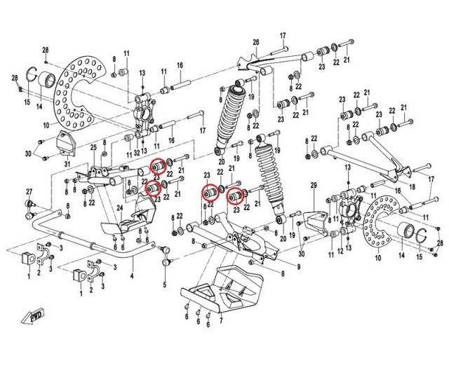 Bucsa ATV CF Moto 500cc (9010-050500)