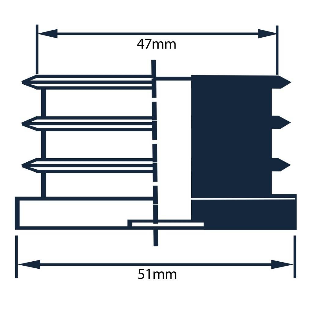 Bucsa plastic cu filet interior 50x25mm M10