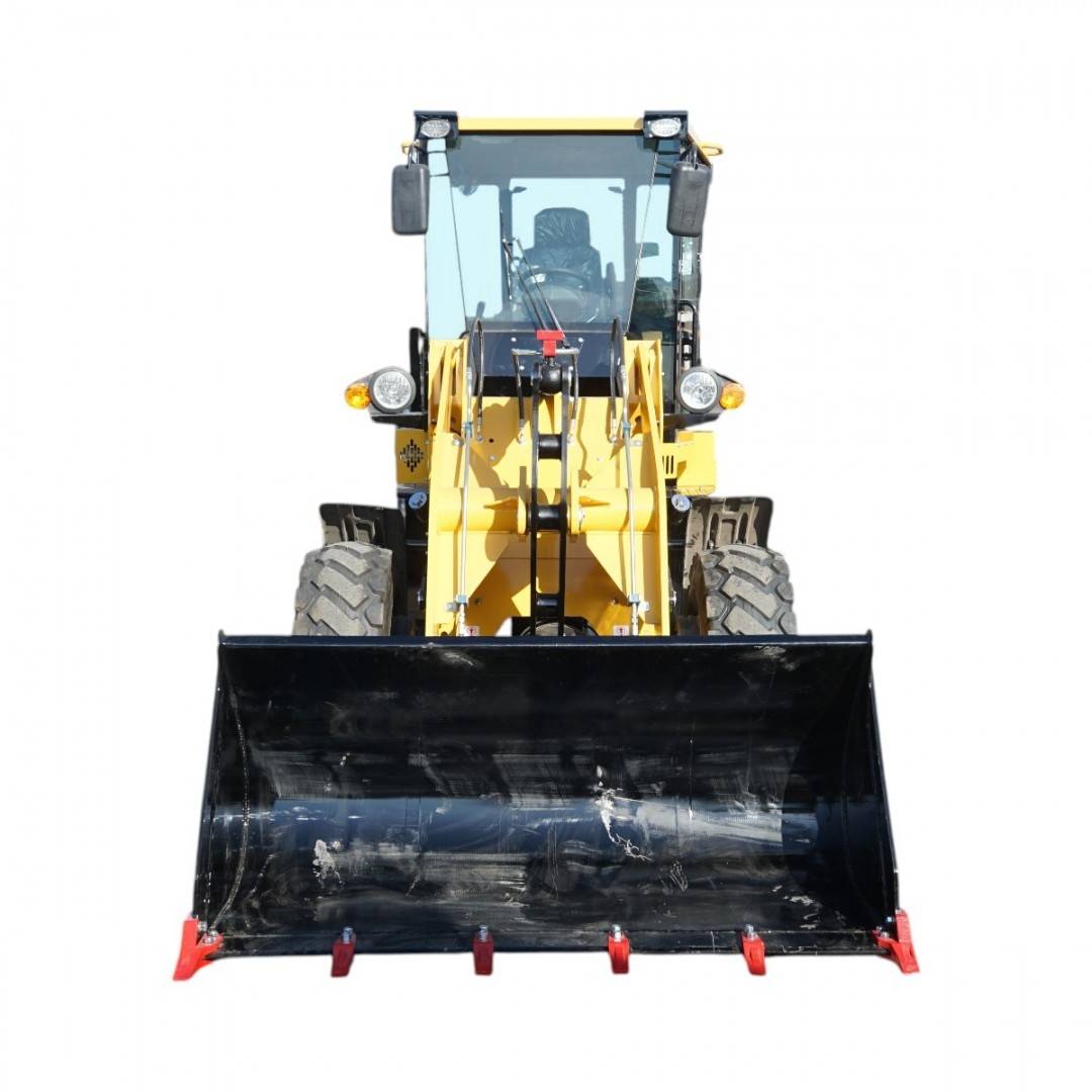 Buldoexcavator articulat compact 1.8T, motor diesel 61CP Euro 5 cu brat excavator, cupa frontala, furci paleti, picon hidraulic Breckner Germany