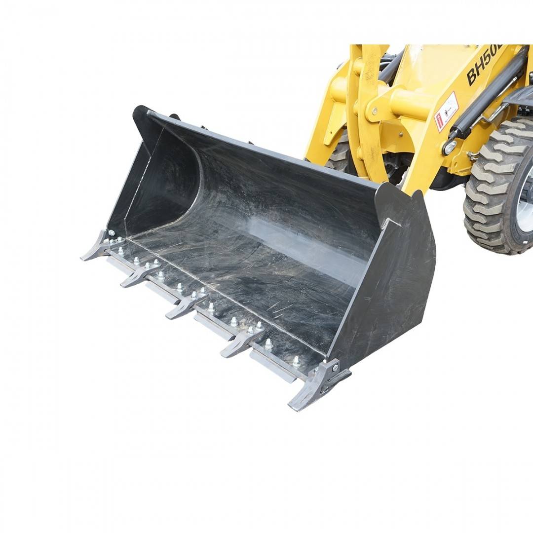 Buldoexcavator articulat compact 2.5T, motor diesel 52CP, adancime sapare 1600mm, cupa frontala si brat excavare spate THOR