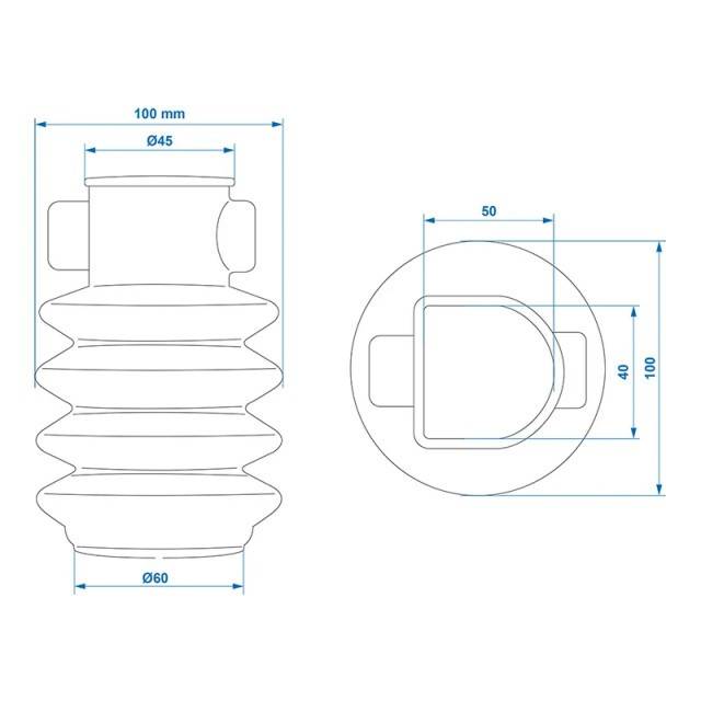 Burduf cupla 60x(50x40) MM L=145
