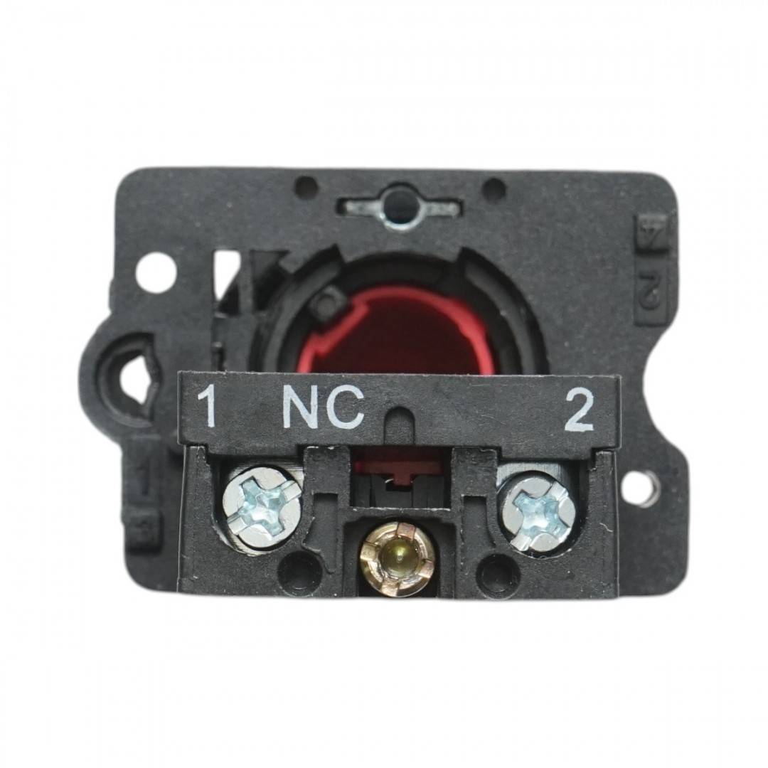 Buton comanda convex STOP rosu cu revenire 1NC, 400V/10A LAY5 Breckner Germany
