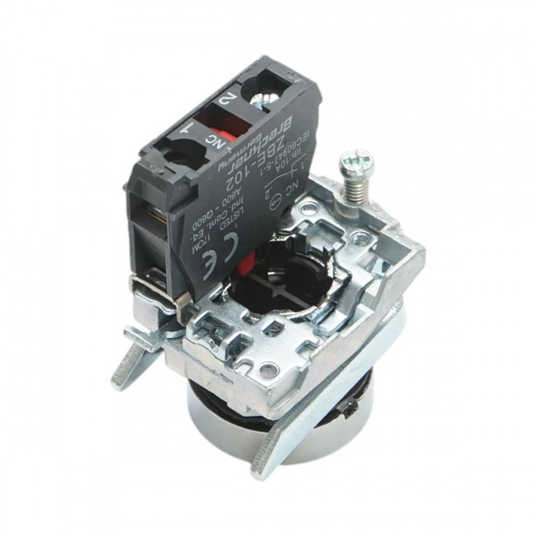 Buton comanda STOP rosu cu revenire 1NC, 10A, TB4 Breckner Germany