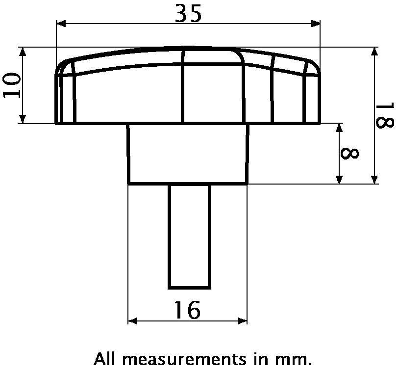 Buton cu filet M6x30