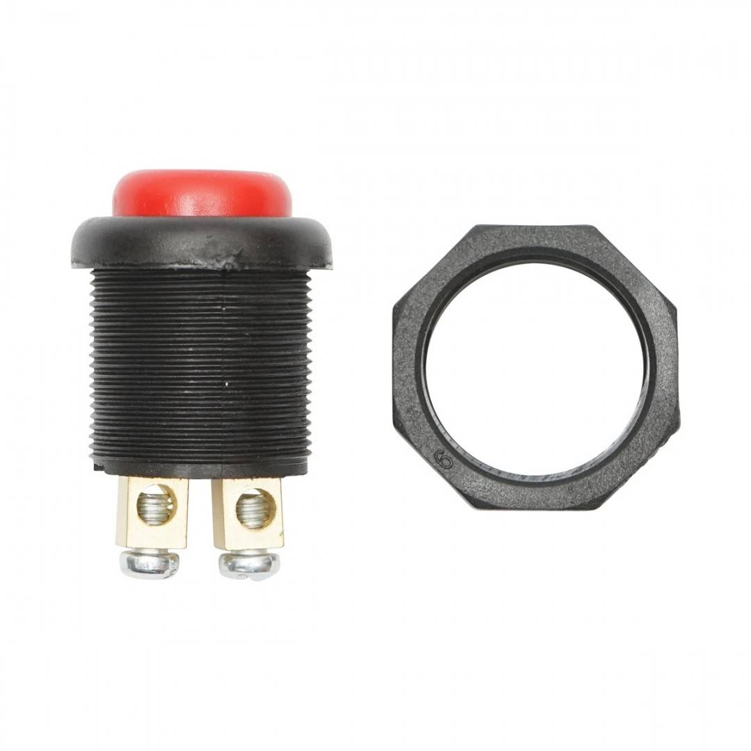 Buton pornire din plastic cu revenire, rosu 12-24V DC/10A, 125-250V AC/2A Breckner Germany