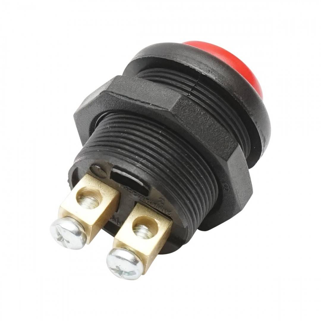 Buton pornire din plastic cu revenire, rosu 12-24V DC/10A, 125-250V AC/2A Breckner Germany