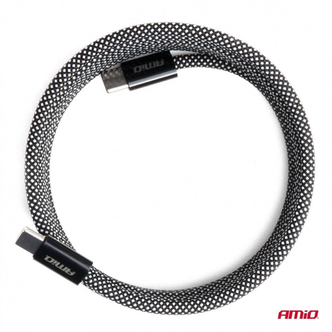 Cablu de incarcare USB-C – USB-C 60W 200cm Amio