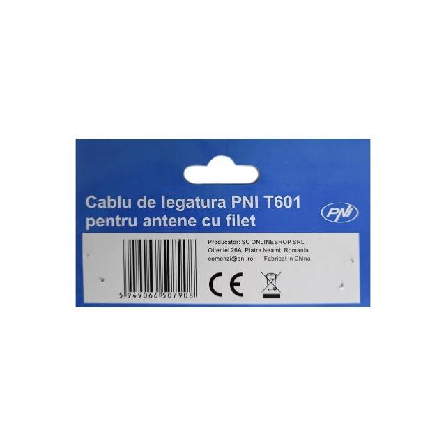 Cablu de legatura PNI T601 pentru antene cu filet include mufa PL259 lungime 4m