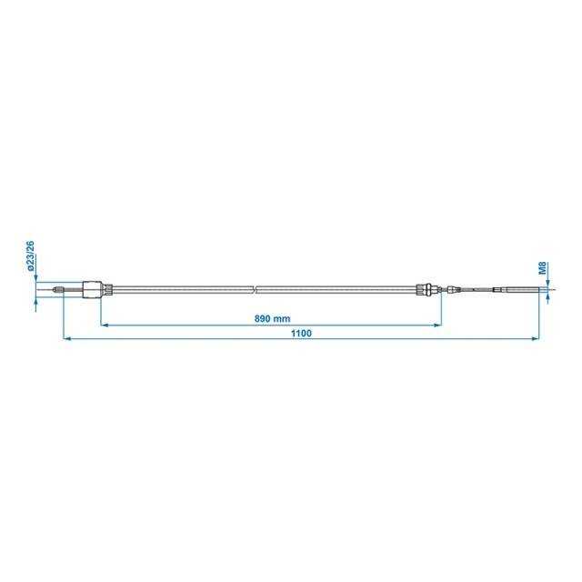 Cablu Frana AL-KO cu filet 890/1100mm cup Ø26mm