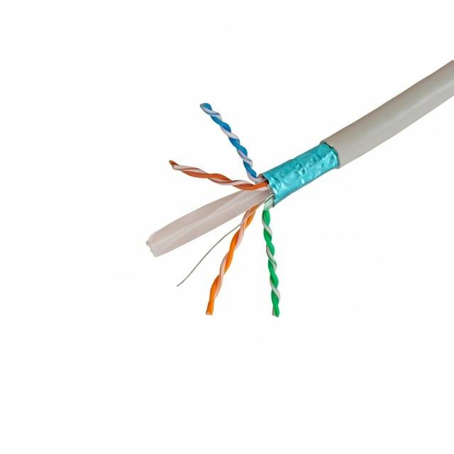 Cablu la metru FTP CAT6 PNI F06 cu 4 perechi pentru internet 1 Gigabit si sisteme de supraveghere Rola 305m