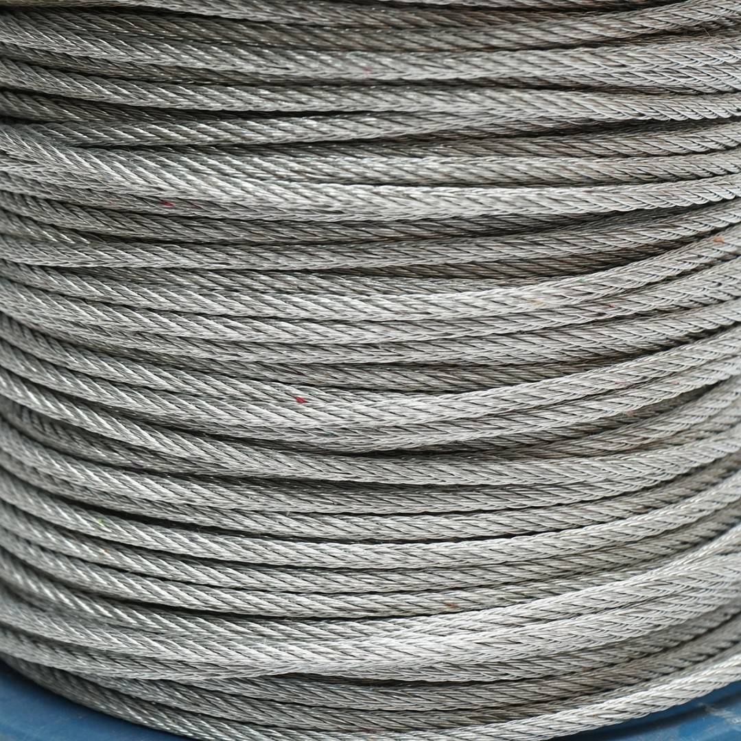 Cablu otel galvanizat 4mm, fire 6x7, sarcina maxima 940Kg, greutate 8.4Kg, 150m/rola