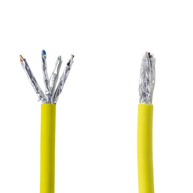 Cablu S/FTP CAT7 PNI SF07, 10Gbps, 1000MHz, pentru internet si sisteme de supraveghere, rola 305m, cupru