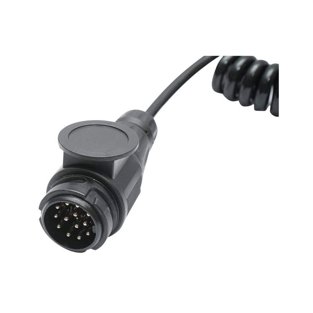 Cablu spiralat remorca 2.2m cu 2 fise tata 13 pini, 8 fire Breckner Germany