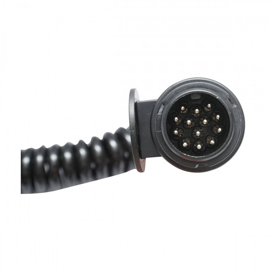 Cablu spiralat remorca 2.2m cu 2 fise tata 13 pini, 8 fire Breckner Germany
