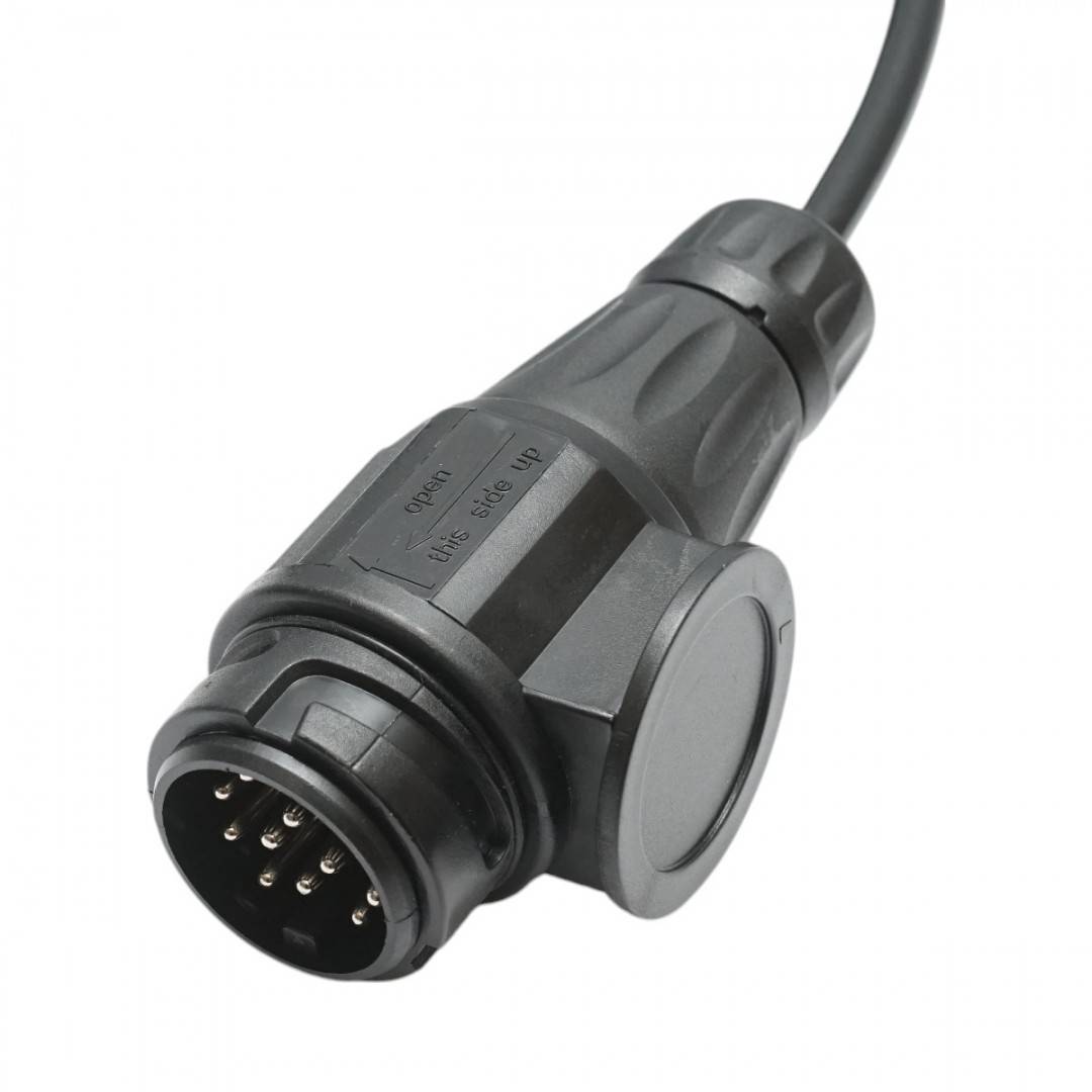 Cablu spiralat remorca 3.5m cu 2 fise tata 13 pini, 8 fire Breckner Germany