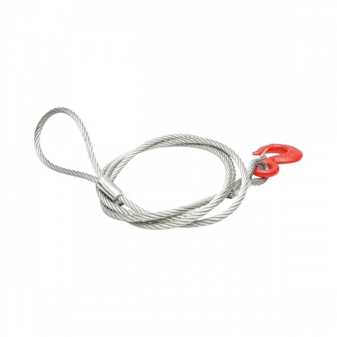 Cablu sufa troliu ciochinar otel 12mm x 3m cu carlig 3T si ochi pentru tractare/ridicare