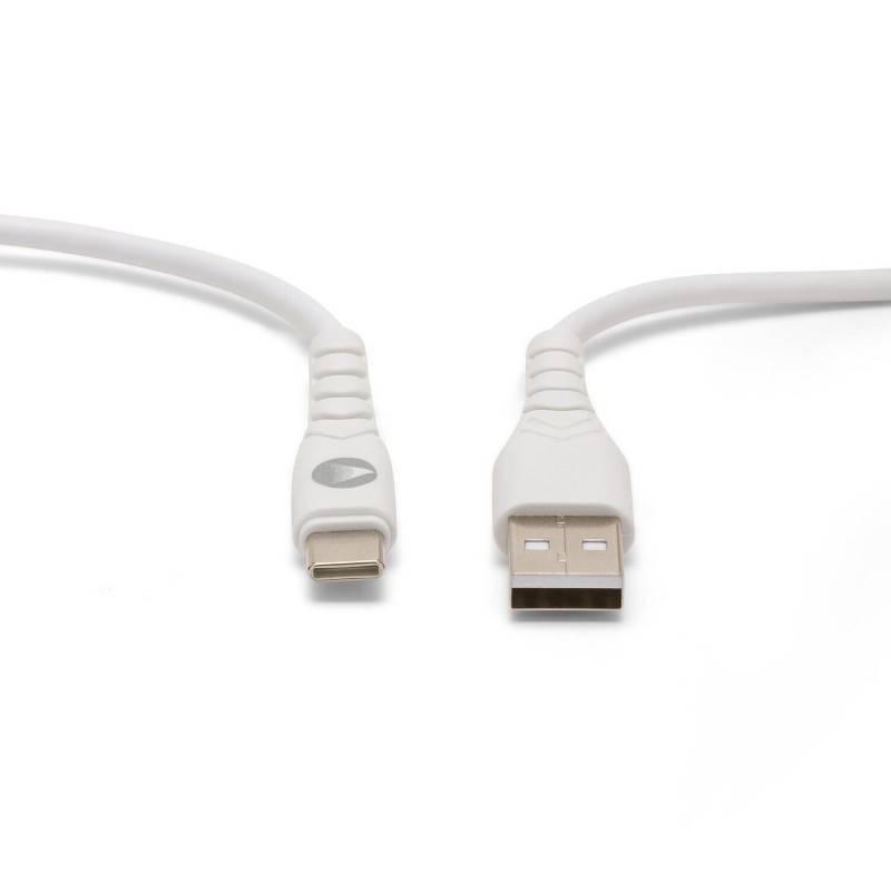 Cablu USB-A la USB-C pentru Incarcare si Transfer Date, 1 m, Alb
