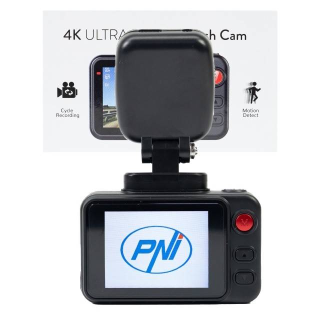 Camera auto DVR PNI Voyager S2500 WiFi, 4K UHD, ecran 2 inch, inregistrare ciclica, monitorizare parcare, detectie miscare, inregistrare video si