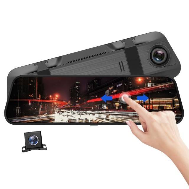 Camera auto DVR PNI Voyager S2800 UHD 4K 170° incorporata in oglinda retrovizoare, 9.66 inch, touchscreen IPS, monitorizare parcare, G-Sensor, slot