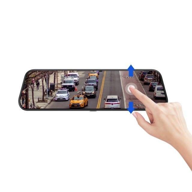 Camera auto DVR PNI Voyager S2800 UHD 4K 170° incorporata in oglinda retrovizoare, 9.66 inch, touchscreen IPS, monitorizare parcare, G-Sensor, slot