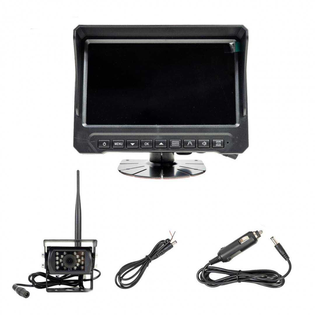 Camera de mers inapoi si monitor LCD wireless PNI TRK501 cu functie DVR, slot card micro SD, LED-uri IR, pentru camion