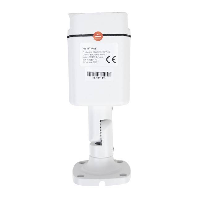 Camera supraveghere video PNI IP3POE cu IP, 3MP, de exterior IP66, microfon incorporat, compatibila cu sistemul de supraveghere POE PNI House IPMAX