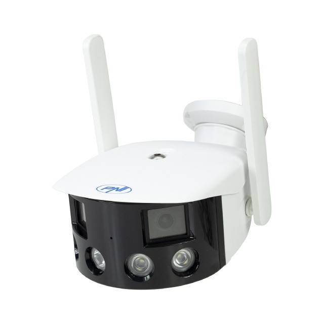 Camera supraveghere video PNI IP590, wireless, cu IP, Dual lens, 2 x 2MP, 180 grade, slot card micro SD