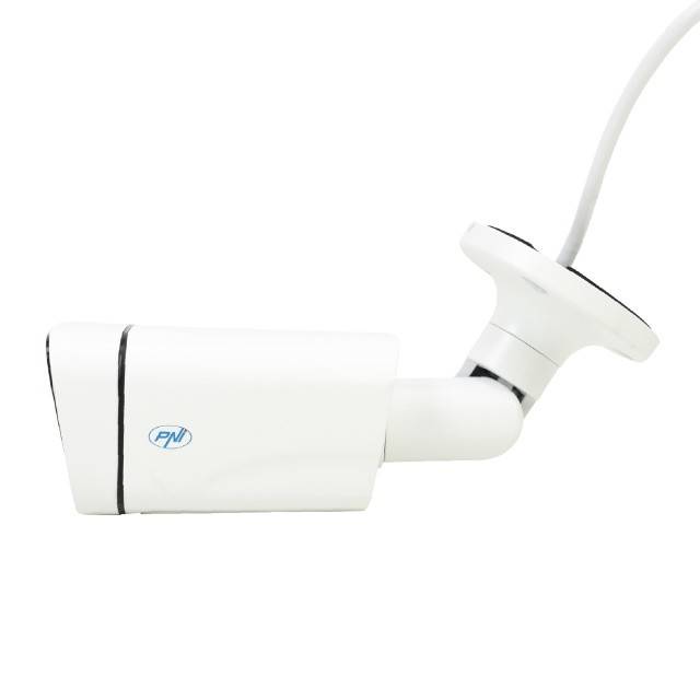 Camera supraveghere video PNI IP5POE, 5MP, D-WDR, 4.0mm, 6 LED-uri, IP66, alb