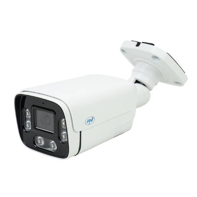 Camera supraveghere video PNI IP740 4MP, 6 LED-uri IR, IP66, alb