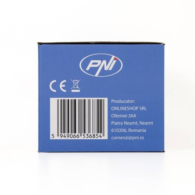 Camera supraveghere video PNI IP808J, POE, 8MP, black light, lentila 2.8mm, pentru exterior, alb