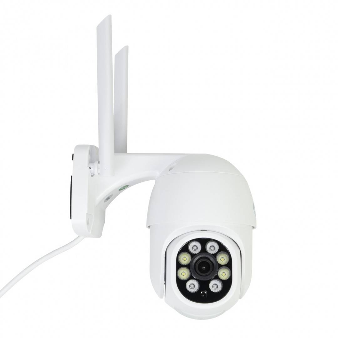 Camera supraveghere video wireless PNI IP840 + card PNI 128GB WiFi, PTZ, 8MP 4K, slot micro SD, stand-alone, functii AI, ONVIF, ICSee app