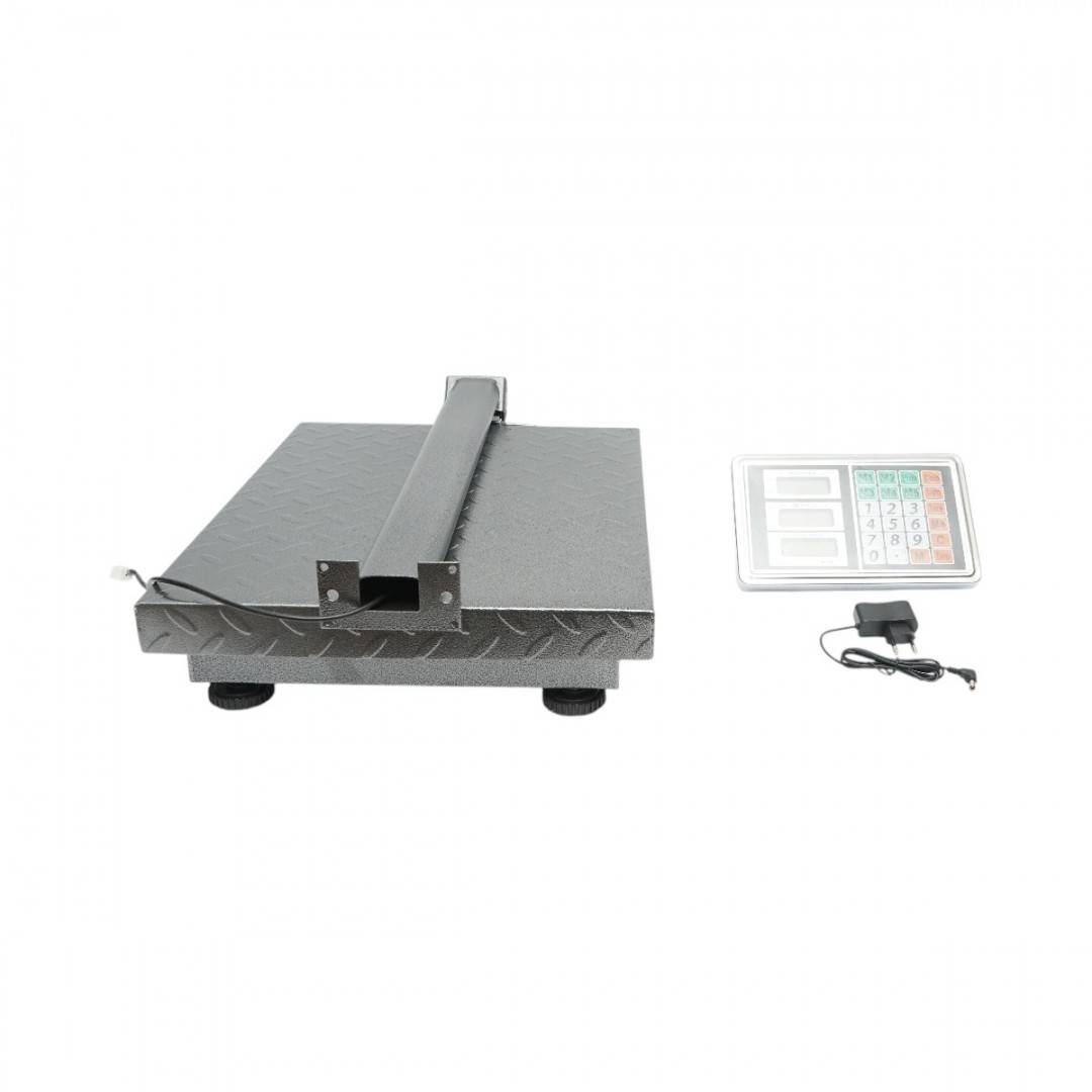 Cantar electronic de podea 350kg tip platforma 500x400mm cu brat pliabil, afisaj LCD Breckner Germany