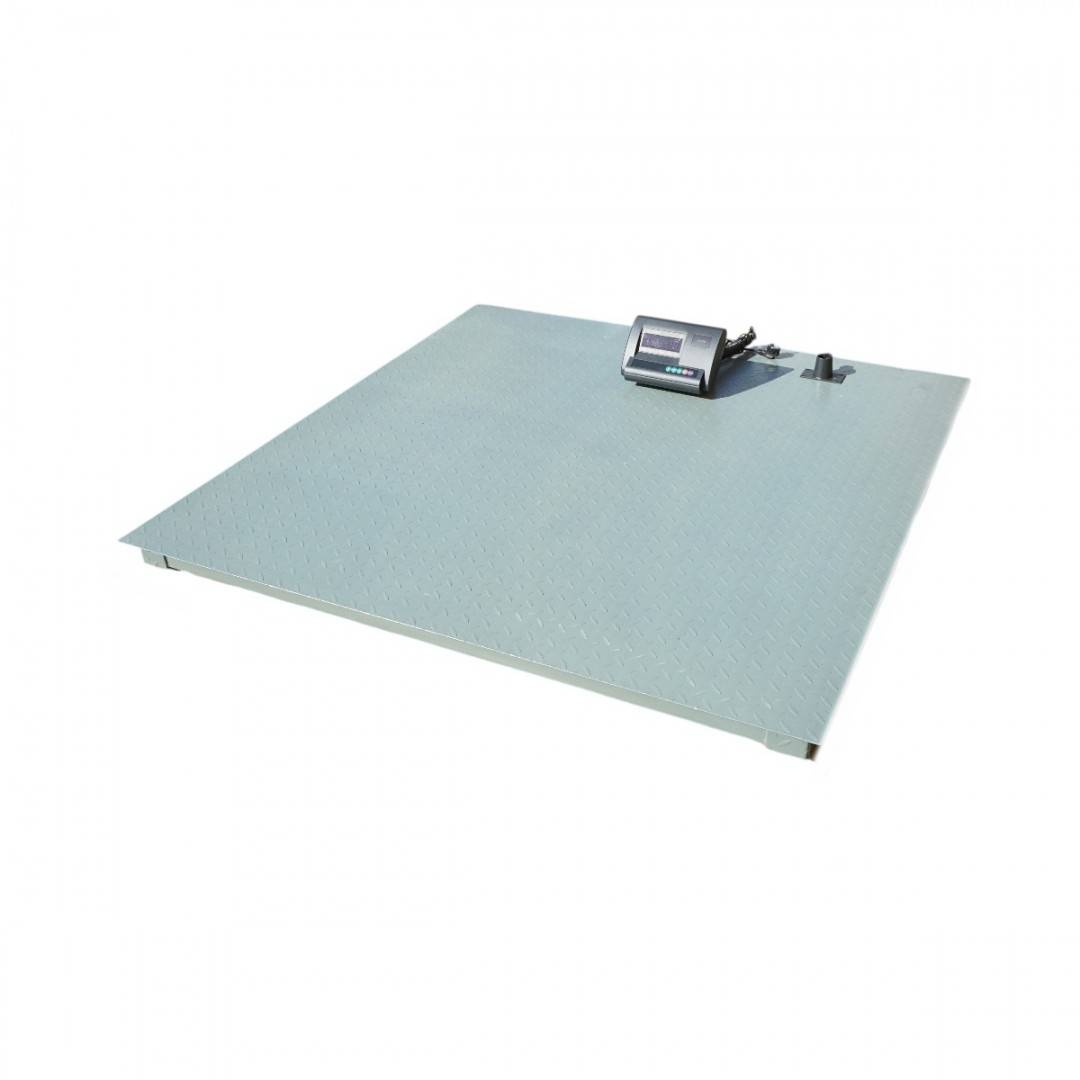 Cantar electronic de podea 5000 kg, platforma striata 150x150cm, baterie 6V 4Ah, afisaj LED