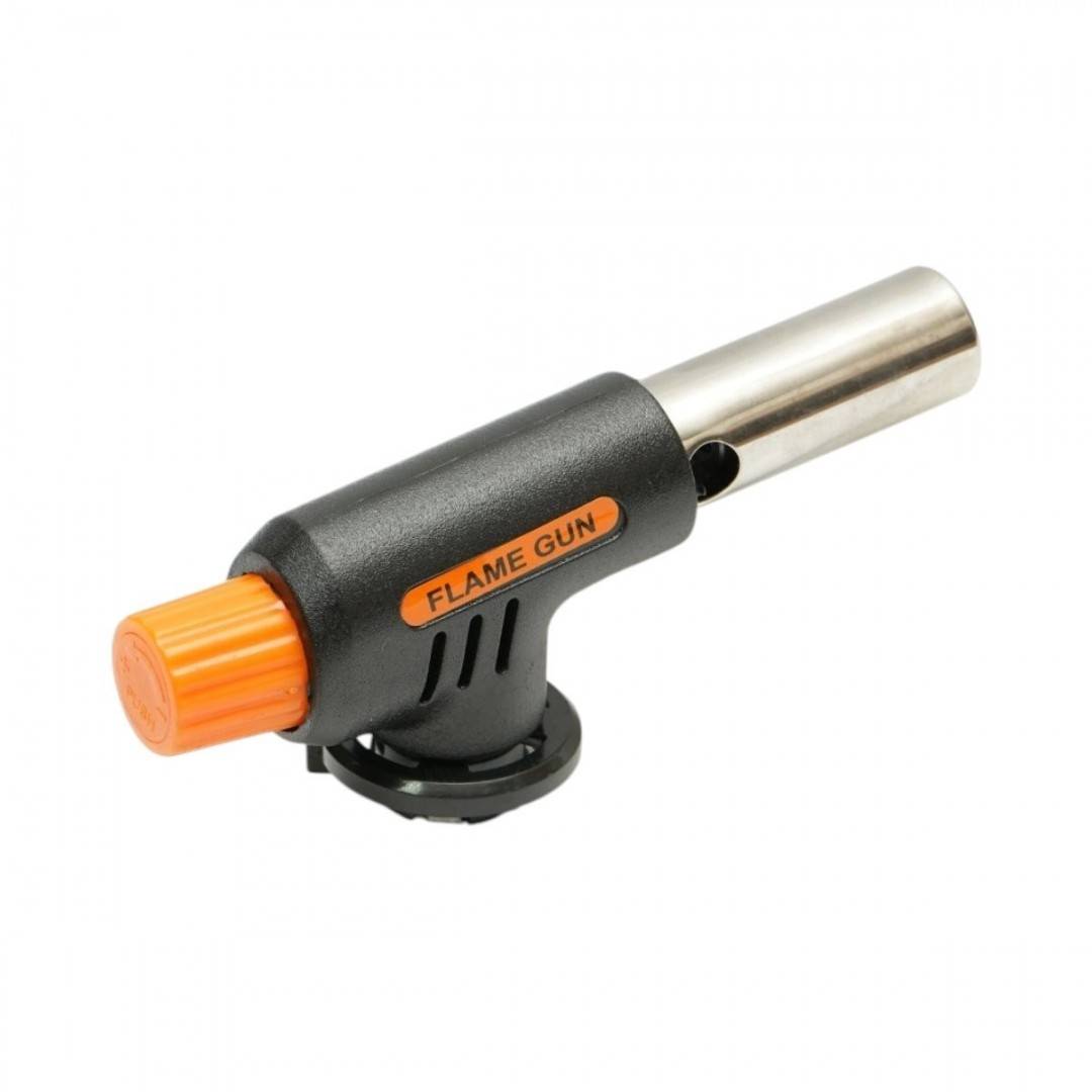 Cap arzator butelie gaz spray, aprindere piezo, flacara reglabila 1300°C Flame Gun