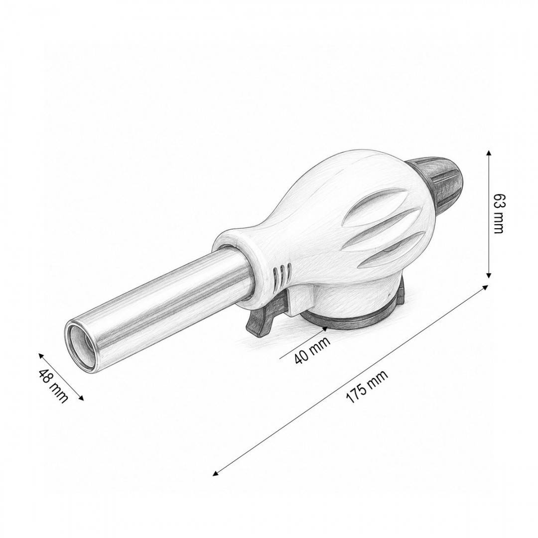 Cap arzator butelie gaz spray, rotire 360 grade, aprindere piezo, flacara reglabila 1300°C
