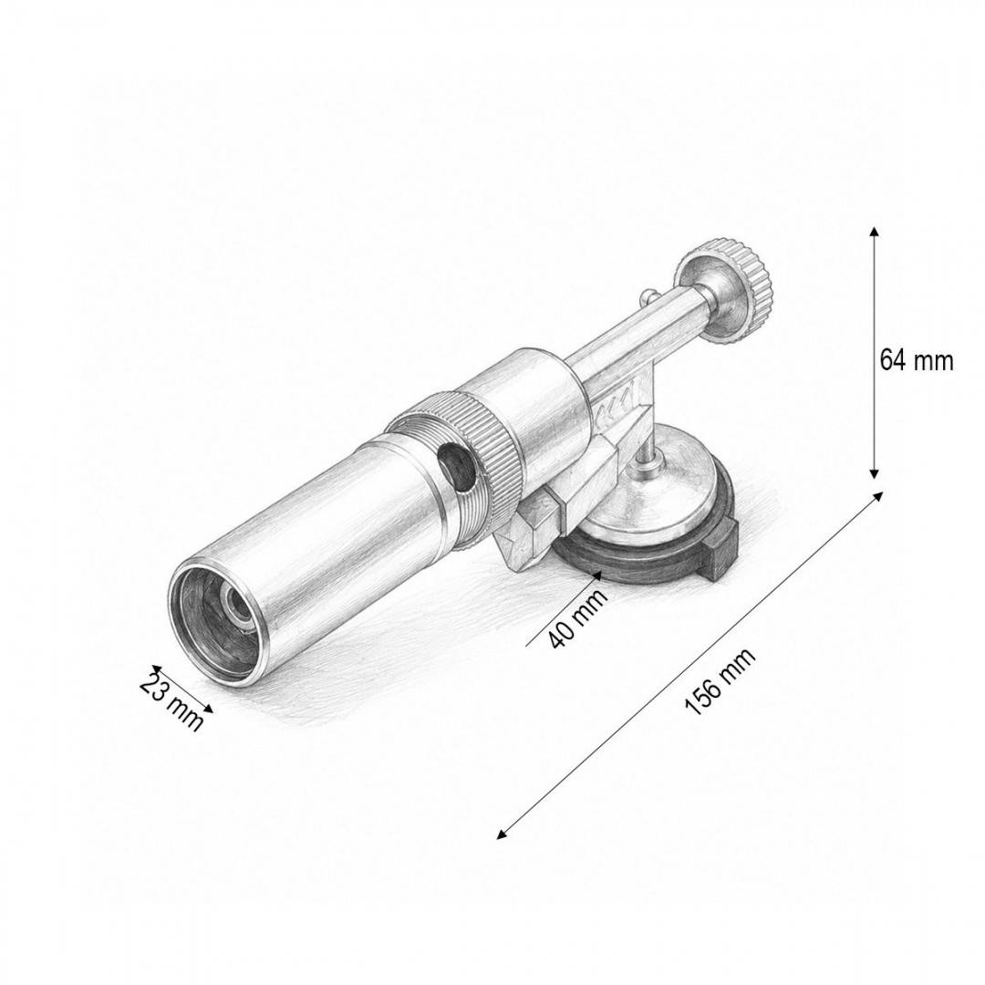 Cap arzator butelie gaz spray, rotire 360 grade, aprindere piezo, flacara reglabila 1300°C Flame Gun