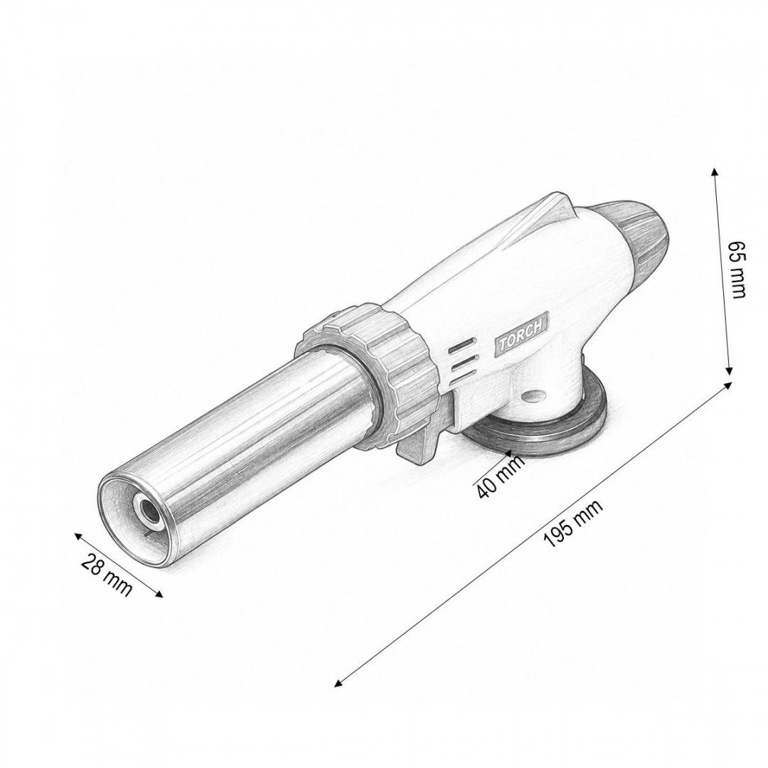 Cap arzator butelie gaz spray, rotire 360 grade, aprindere piezo, flacara reglabila 1300°C Master Torch
