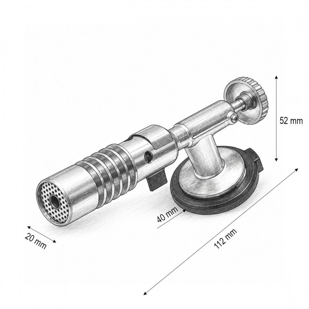 Cap arzator butelie gaz tip spray, aprindere manuala, flacara reglabila 1300°C FlameGun