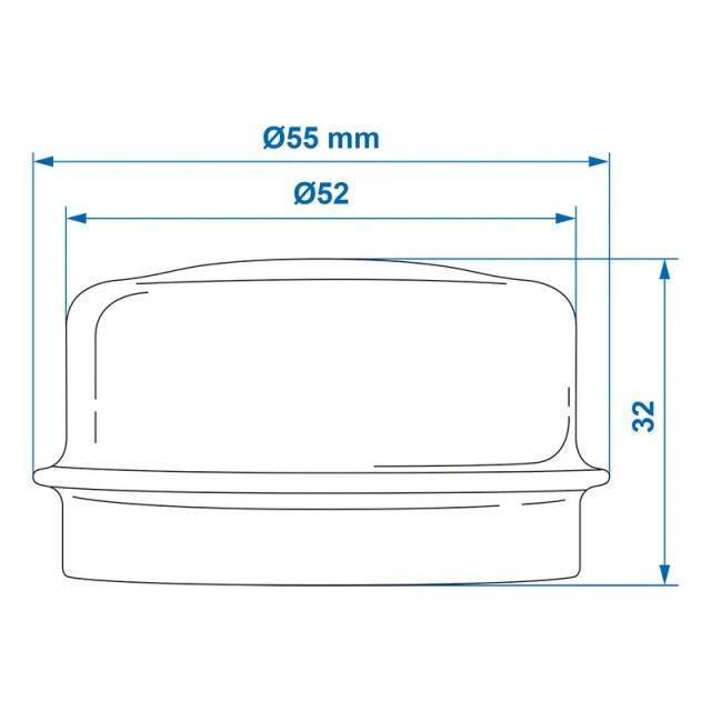 Capac butuc Ø52mmx26mm compatibil Knott/Hahn/Nieper