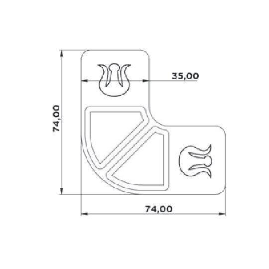 Capac capat terminal semirotund parabiciclist