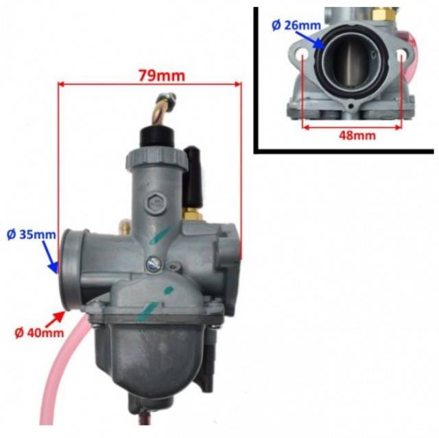 Carburator Enduro LiFan 125/150cc (cablu soc inclus)