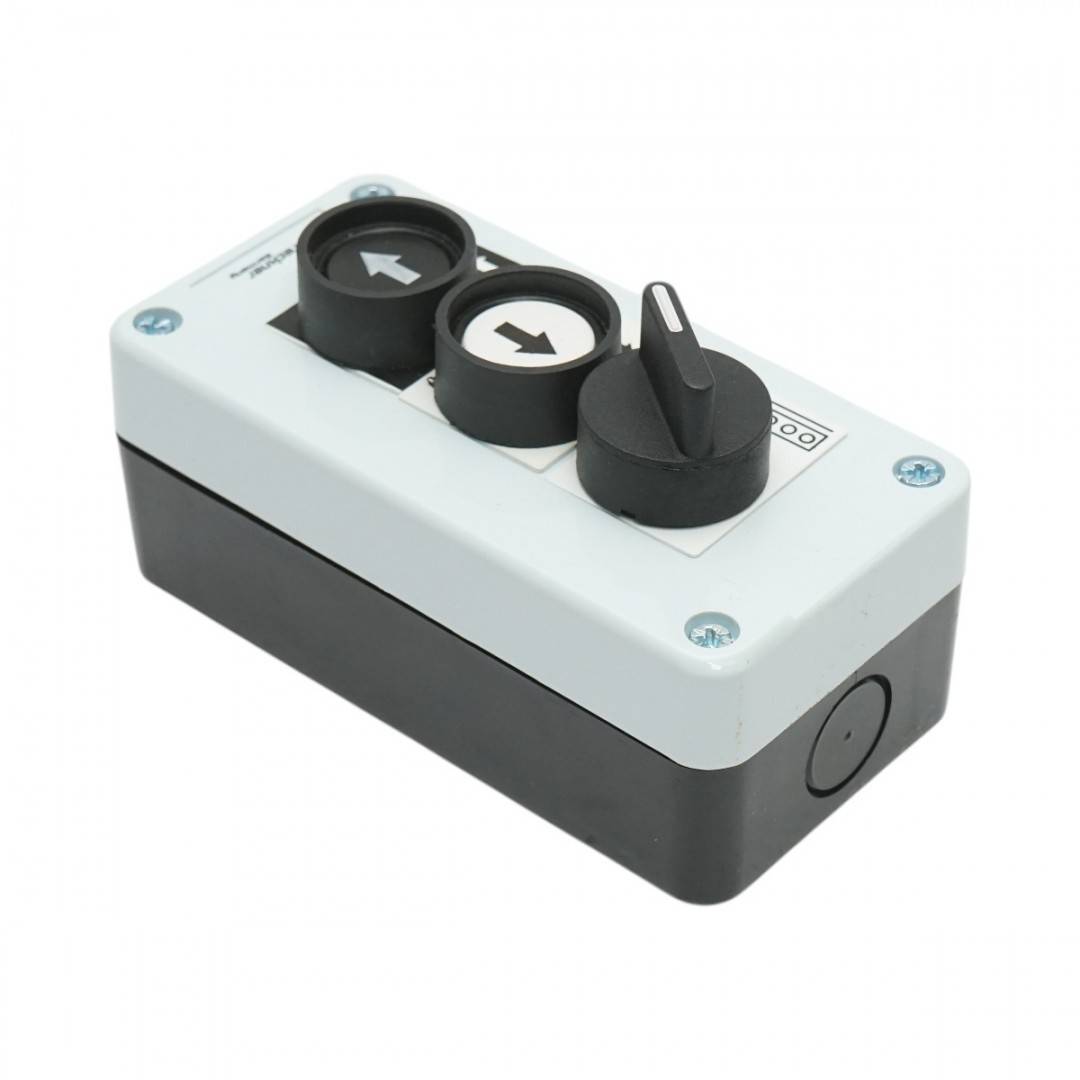 Carcasa selector 2 pozitii 1NO si butoane comanda cu revenire 1NO+1NO Breckner Germany