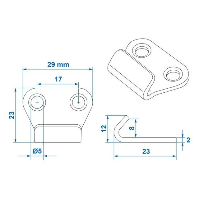 Carlig metalic - set de 10 bucati