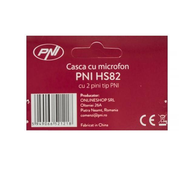 Casca cu microfon PNI HS82 cu 2 pini mufa PNI-K