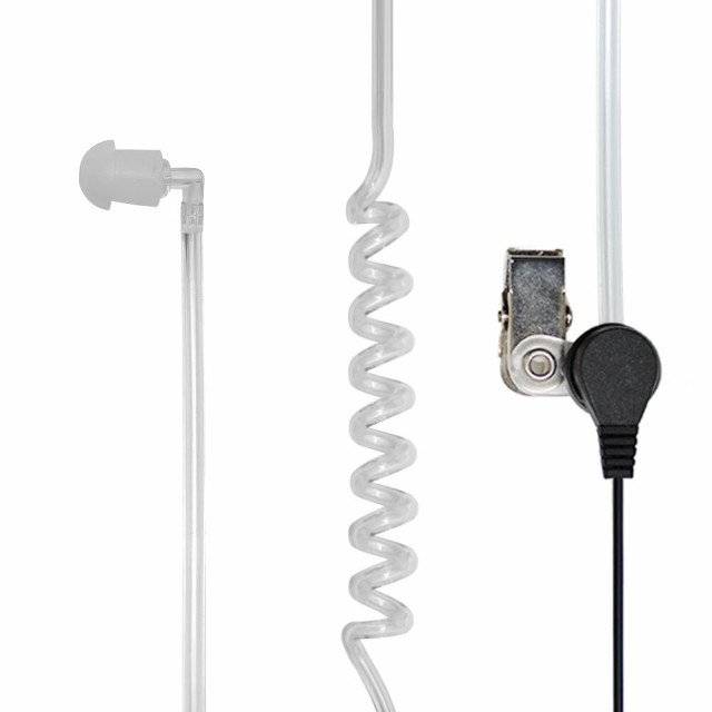 Casca cu tub acustic transparent si microfon cu 2 pini