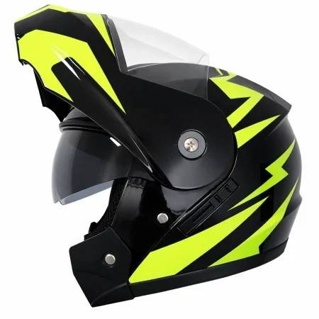 Casca Flip-up TECH L (negru+verde)